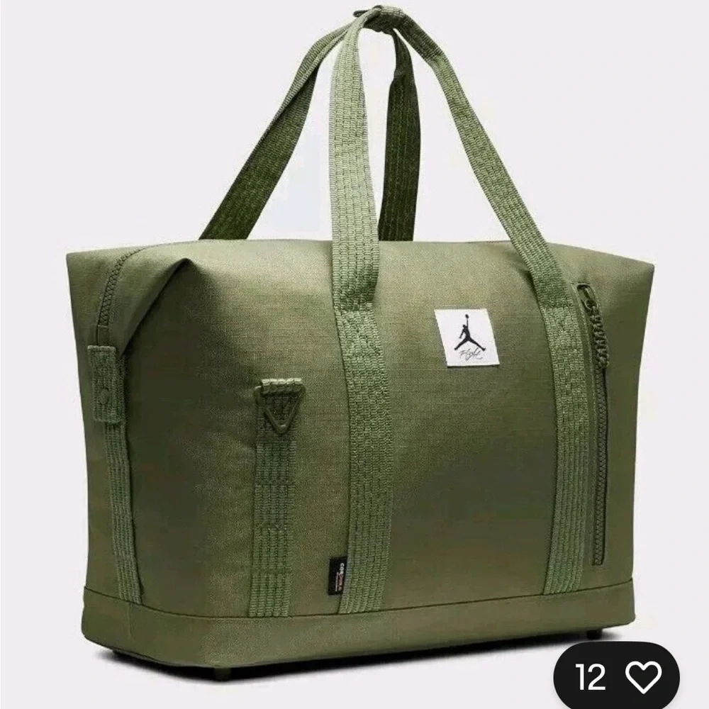 Nike Jordan Jam Flight Cordura Duffle Bag Sage Green Gym Bag MA0798 EF9 NWT - Picture 2 of 14